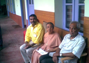 Dr.Shivram with George Khandthil and Sister Candida - Founder of ICTA - Cochin