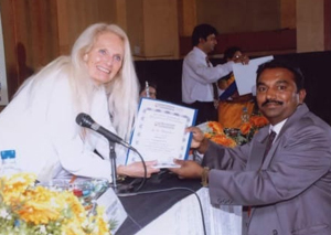 Dr.Shivram with Medam Chris Criscom - The Light institute USA